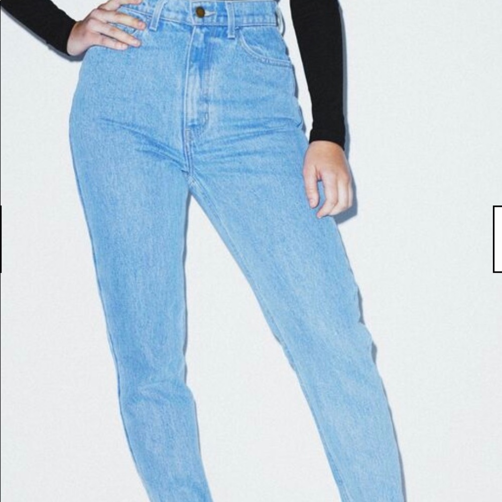 Light wash high-waisted mom jeans from American Apparel